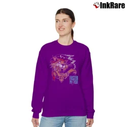 Women’s 80s Faster Pussy Cat Tour Relaxed Sweatshirt in purple | Soft, Laid-Back Vibe
