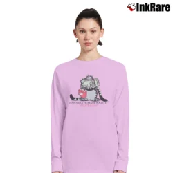 Women’s 80s Fat Cat Hawaiian Humane Society Classic Long-Sleeve Top in light pink | Sleek, Versatile, All-Season
