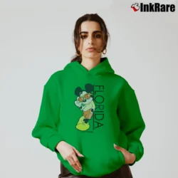 Women’s 80s Florida Mickey Mouse Tourist Cozy Hoodie in irish green | Warm, Structured, Stylish