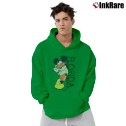 Men’s 80s Florida Mickey Mouse Tourist Pullover Hoodie in irish green | Cozy, Durable, Modern Fit