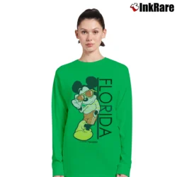 Women’s 80s Florida Mickey Mouse Tourist Long-Sleeve Top in irish green | Sleek, Versatile, All-Season