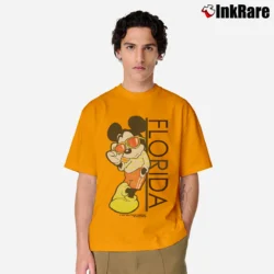 Men’s 80s Florida Mickey Mouse Tourist Classic T-Shirt in orange | Soft, Breathable Everyday Wear