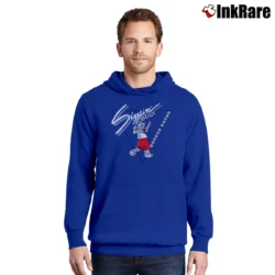 Men’s 80s Fresno State Bulldogs Mascot College Pullover Hoodie in royal blue | Cozy, Durable, Modern Fit
