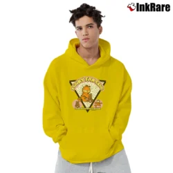 Men’s 80s Garfield Pooky Fan Club Cartoon Cat Pullover Hoodie in yellow | Cozy, Durable, Modern Fit
