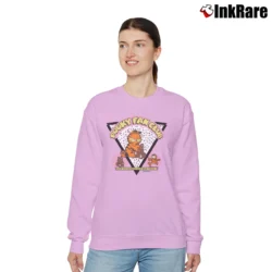 Women’s 80s Garfield Pooky Fan Club Cartoon Cat Relaxed Sweatshirt in light pink | Soft, Laid-Back Vibe