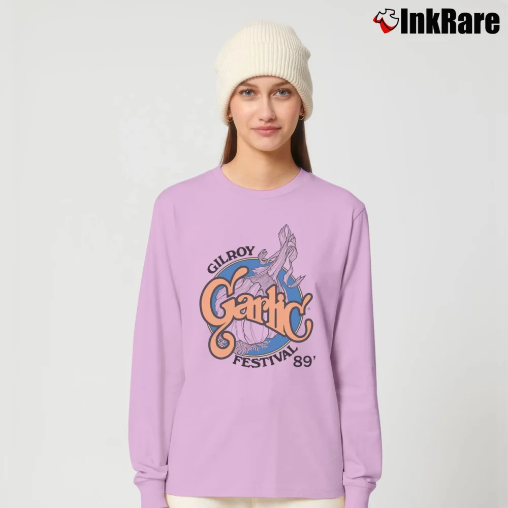 Women’s 80s Gilroy Garlic Festival 89 Long-Sleeve Top in light pink | Sleek, Versatile, All-Season
