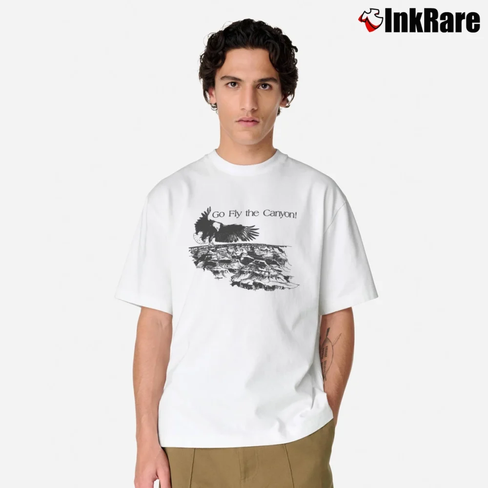 Men’s 80s Grand Canyon Arizona Go Fly Eagle Classic T-Shirt in white | Soft, Breathable Everyday Wear