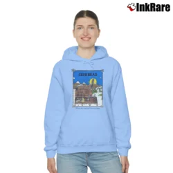 Women’s 80s Grateful Dead Club Dead Where The Wind Don't Blow So Strange Cozy Hoodie in light blue | Warm, Structured, Stylish
