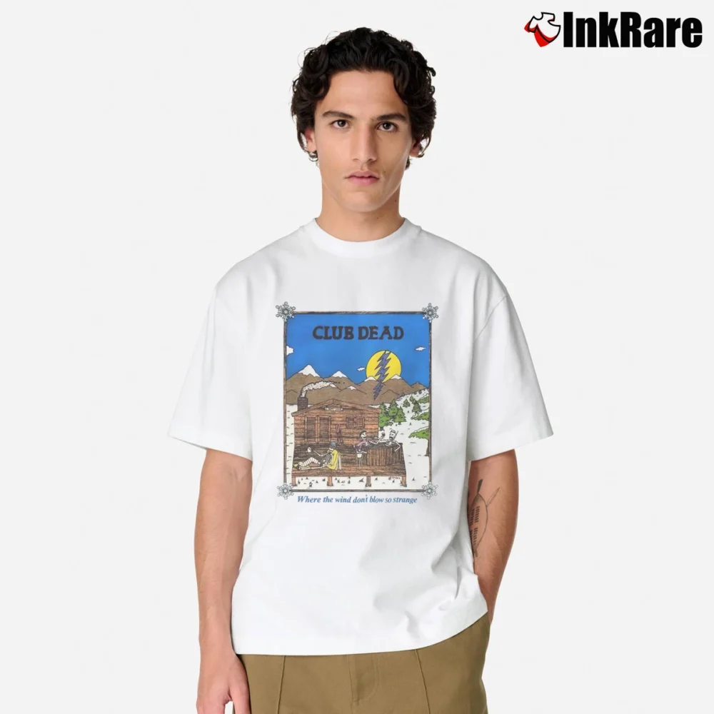 Men’s 80s Grateful Dead Club Dead Where The Wind Don't Blow So Strange Classic T-Shirt in white | Soft, Breathable Everyday Wear