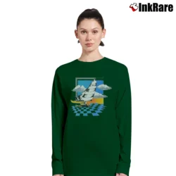 Women’s 80s Hobie Cat Sailing Long-Sleeve Top in forest green | Sleek, Versatile, All-Season