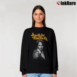 Women’s 80s Jackie Brown Movie Poster Relaxed Sweatshirt in black | Soft, Laid-Back Vibe