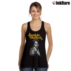 Women’s 80s Jackie Brown Movie Poster Tank Top in black | Lightweight, Movement-Friendly