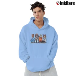 Men’s 80s Kennedy Space Center Cat NASA Pullover Hoodie in light blue | Cozy, Durable, Modern Fit
