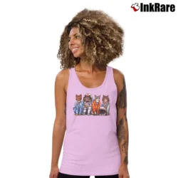 Women’s 80s Kennedy Space Center Cat NASA Tank Top in light pink | Lightweight, Movement-Friendly