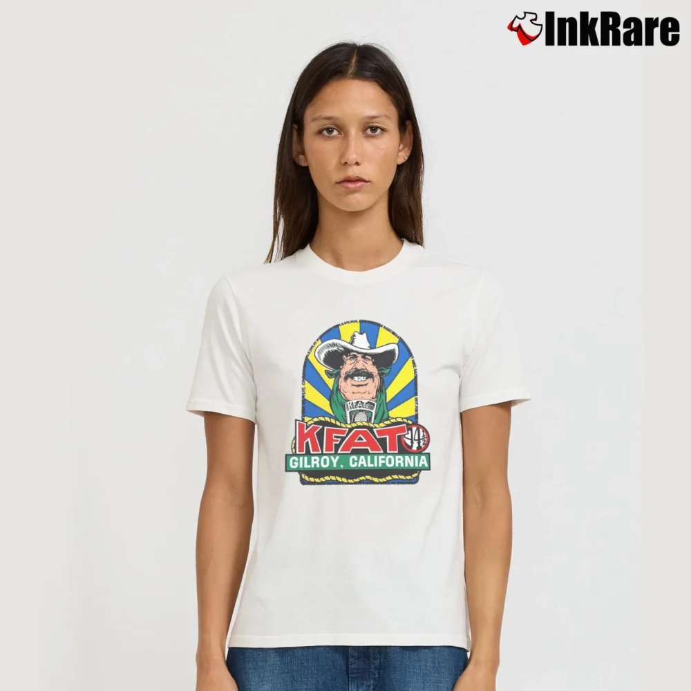 Women’s 80s Kfat Gilroy Radio Signature T-Shirt in white | Soft, Flattering Fit