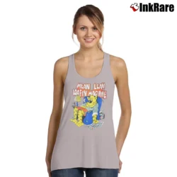 Women’s 80s Lazy Cat Mean Lean Loafin Machine Funny Cartoon Tank Top in sport grey | Lightweight, Movement-Friendly