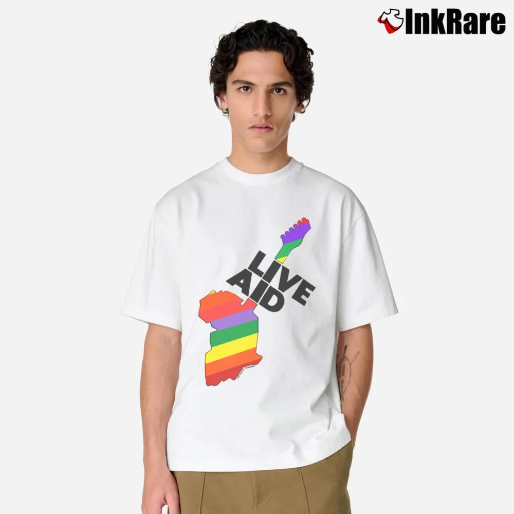 Men’s 80s Live Aid Music Festival Queen Freddy Classic T-Shirt in white | Soft, Breathable Everyday Wear