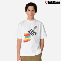 Men’s 80s Live Aid Music Festival Classic T-Shirt in white | Soft, Breathable Everyday Wear