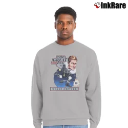 Men’s 80s Los Angeles Kings Wayne Gretzky Caricature 1988 NHL Hockey Crewneck Sweatshirt in sport grey | Cozy Fabric, Clean Style