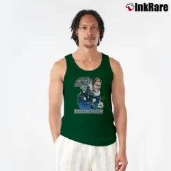 Men’s 80s Los Angeles Kings Wayne Gretzky Caricature 1988 NHL Hockey Tank Top in forest green | Breathable, Active-Friendly Design