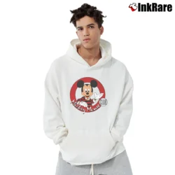 Men’s 80s Mickey Mouse Club Pullover Hoodie in white | Cozy, Durable, Modern Fit