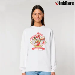 Women’s 80s Mickey Mouse Cornell University Relaxed Sweatshirt in white | Soft, Laid-Back Vibe