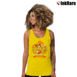 Women’s 80s Mickey Mouse Cornell University Tank Top in yellow | Lightweight, Movement-Friendly