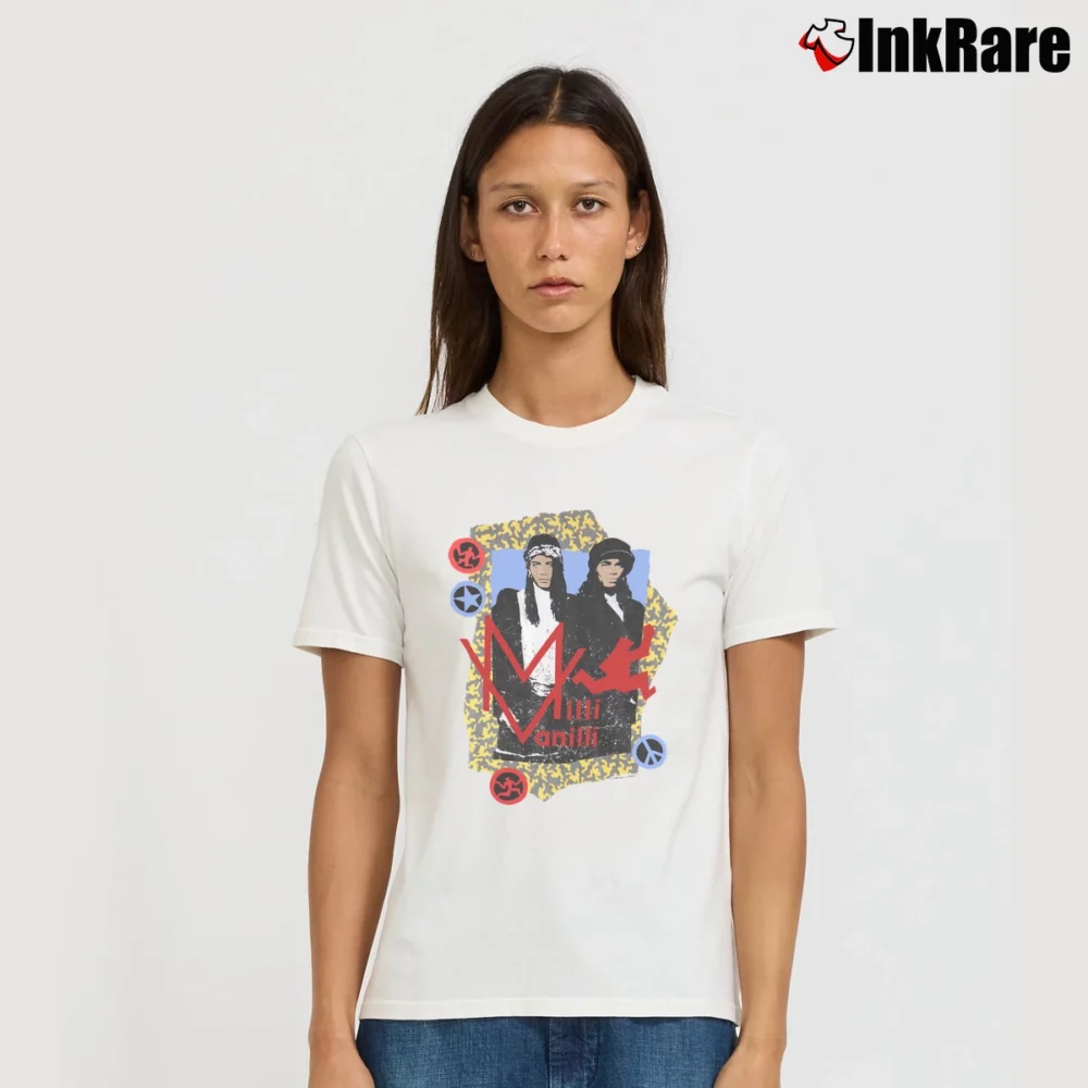 Women’s 80s Milli Vanilli Fab And Rob T-Shirt in white | Soft, Flattering Fit