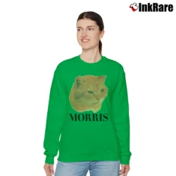 Women’s 80s Morris The Cat 9 Lives Cat Food Relaxed Sweatshirt in irish green | Soft, Laid-Back Vibe