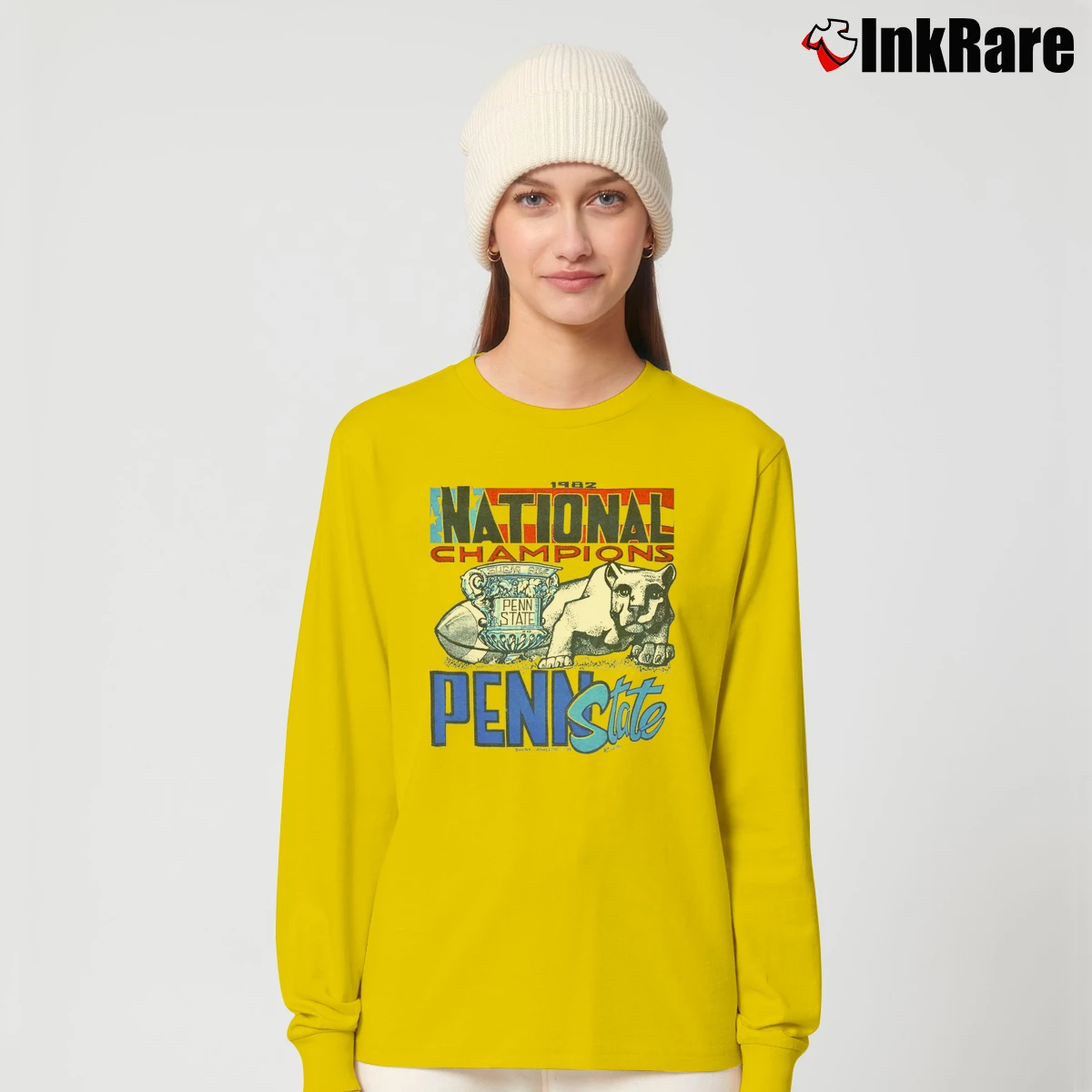 80s Penn State Nittany Lions 1983 Sugar Bowl Champs Women’s Long-Sleeve Top in yellow – Effortless Layer Women’s 80s Penn State Nittany Lions 1983 Sugar Bowl Champs Long-Sleeve Top in yellow | Sleek, Versatile, All-Season