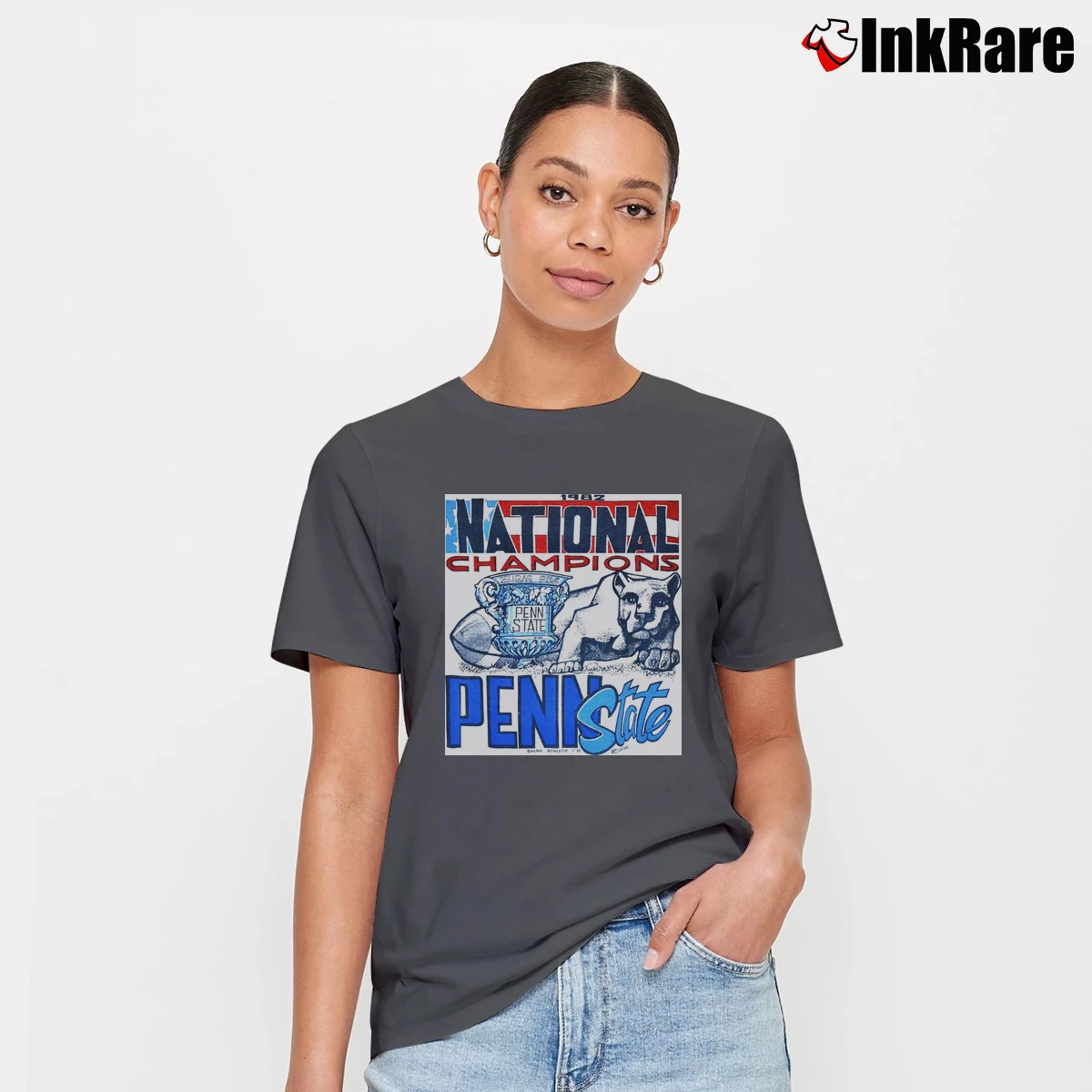 80s Penn State Nittany Lions 1983 Sugar Bowl Champs Women’s Tee in charcoal – Effortless Style Women’s 80s Penn State Nittany Lions 1983 Sugar Bowl Champs T-Shirt in charcoal | Soft, Flattering Fit