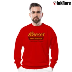 Men’s 80s Reese's Peanut Butter Cups Crewneck Sweatshirt in red | Cozy Fabric, Clean Style