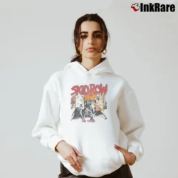 Women’s 80s Skid Row On Tour for Vintage Rock Fans Cozy Hoodie in white | Warm, Structured, Stylish