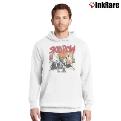 Men’s 80s Skid Row On Tour for Vintage Rock Fans Pullover Hoodie in white | Cozy, Durable, Modern Fit