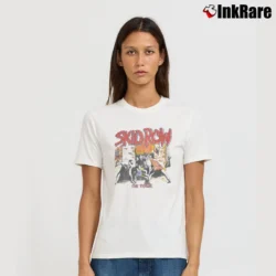 Women’s 80s Skid Row On Tour for Vintage Rock Fans Signature T-Shirt in white | Soft, Flattering Fit