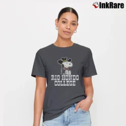 Women’s 80s Snoopy Cowboy Hat Rio Hondo College Signature T-Shirt in charcoal | Soft, Flattering Fit