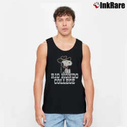 Men’s 80s Snoopy Cowboy Hat Rio Hondo College Tank Top in black | Breathable, Active-Friendly Design