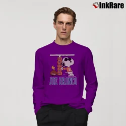 Men’s 80s Snoopy Denver Broncos Joe Bronco Long-Sleeve Shirt in purple | Sleek, Lightweight, Year-Round Wear