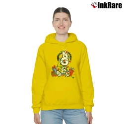 Women’s 80s Snoopy Peanuts Cartoon Cozy Hoodie in yellow | Warm, Structured, Stylish
