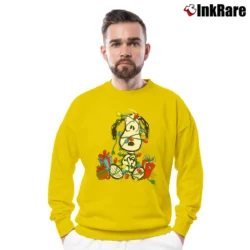 Men’s 80s Snoopy Peanuts Cartoon Crewneck Sweatshirt in yellow | Cozy Fabric, Clean Style