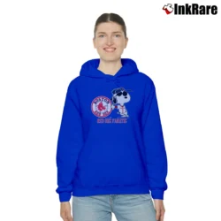 Women’s 80s Snoopy Red Sox Fanatic Baseball Fan Cozy Hoodie in royal blue | Warm, Structured, Stylish