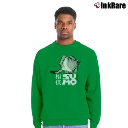 Men’s 80s Sumo Cat B Kliban Crazy Crewneck Sweatshirt in irish green | Cozy Fabric, Clean Style