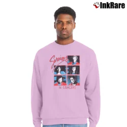 Men’s 80s Survivor Eye Of The Tiger World Tour Crewneck Sweatshirt in light pink | Cozy Fabric, Clean Style