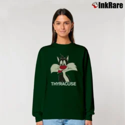 Women’s 80s Syracuse Sylvester The Cat Relaxed Sweatshirt in forest green | Soft, Laid-Back Vibe