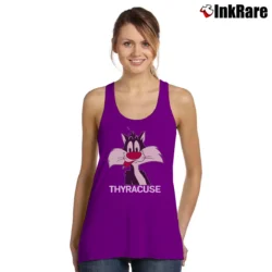 Women’s 80s Syracuse Sylvester The Cat Tank Top in purple | Lightweight, Movement-Friendly
