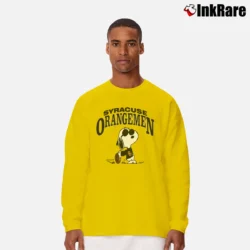 Men’s 80s Syracuse University Orange Snoopy College Long-Sleeve Shirt in yellow | Sleek, Lightweight, Year-Round Wear