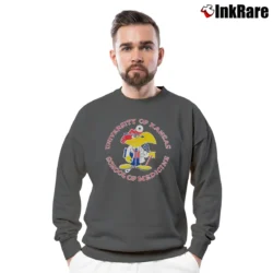 Men’s 80s University of Kansas School of Medicine Mascot Crewneck Sweatshirt in charcoal | Cozy Fabric, Clean Style