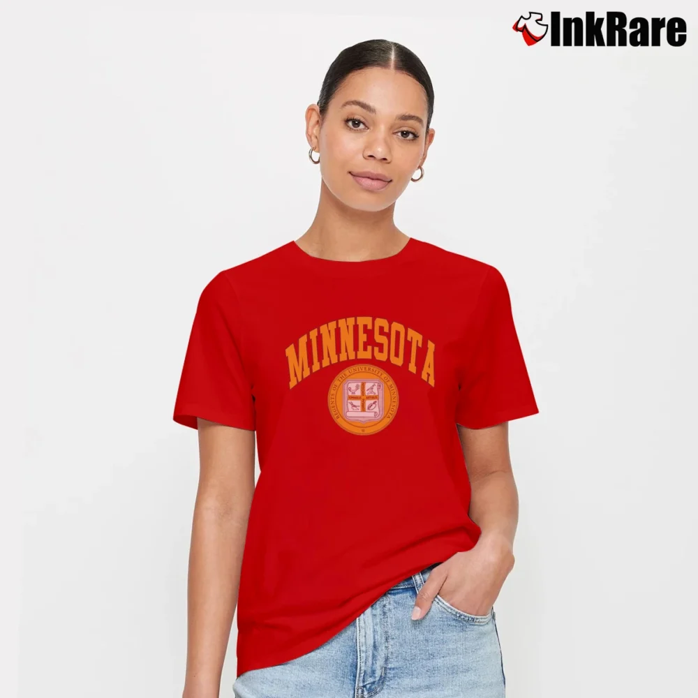 Women’s 80s University Of Minnesota Signature T-Shirt in red | Soft, Flattering Fit