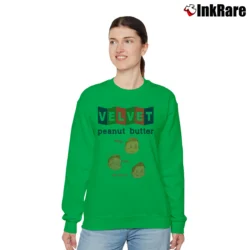 Women’s 80s Velvet Peanut Butter Fresh Pure Delicious Relaxed Sweatshirt in irish green | Soft, Laid-Back Vibe