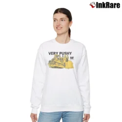 Women’s 80s Very Pushy Cat Machine Relaxed Sweatshirt in white | Soft, Laid-Back Vibe